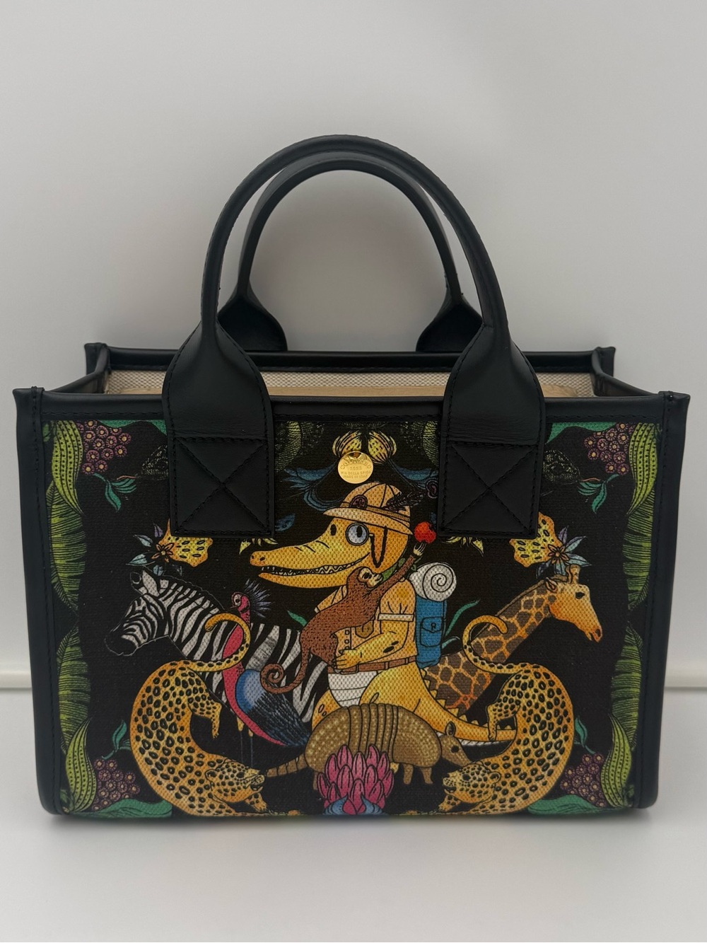 🐊COLOMBO 1937 MILANO • ‘Current New Model’ SAFARI Tote Bag • Made in ITALY - Picture 6 of 16